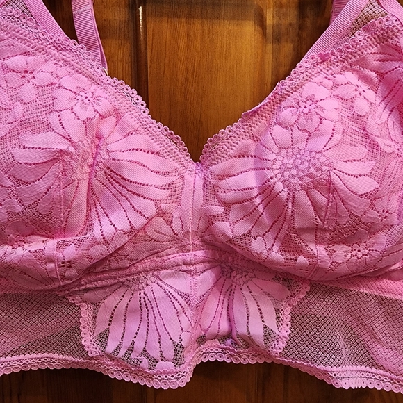 NWT Aerie Pink Lace Bralette - Picture 3 of 5